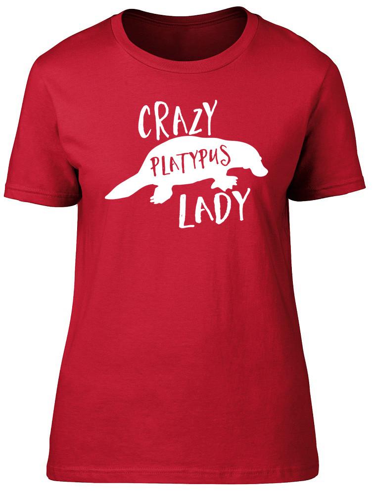 Crazy Platypus Lady Unisexs Ladies Short Sleeve Fitted TShirt 2XL