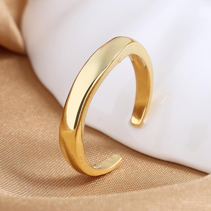 925 Sterling Silver Ring Open Adjustable Silver/Gold for Women Exquisite Student Girlfriend Jewelry Accessories Wedding Party