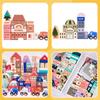 Kinderplay 115 pcs Cubes Bois Ville &amp; Route – Jeu Construction Éducatif dès 2 Ans – Green Series KP8464