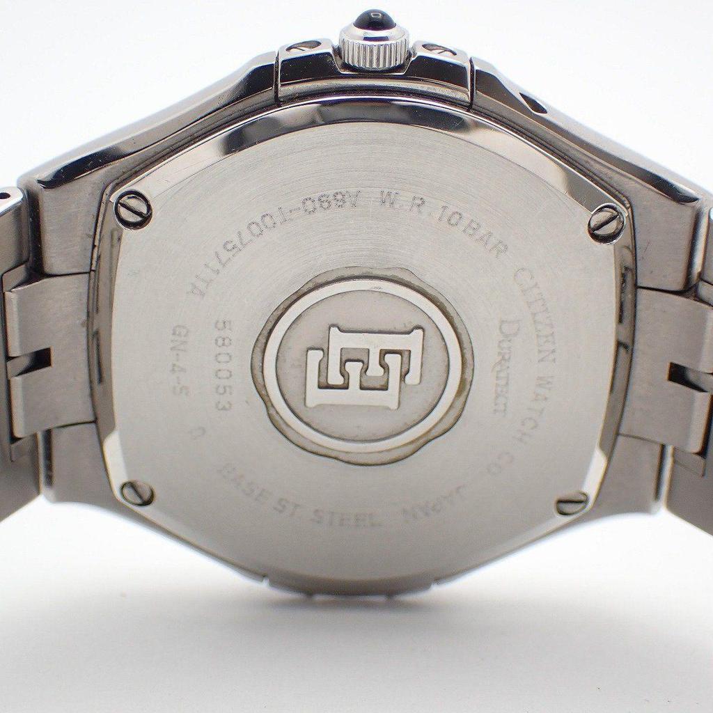 Used Citizen Exceed Perpetual Calendar Quartz Men's Watch Combi Silver Dial Genuine SS Belt EBS74-1942 [Ioki Shouten]