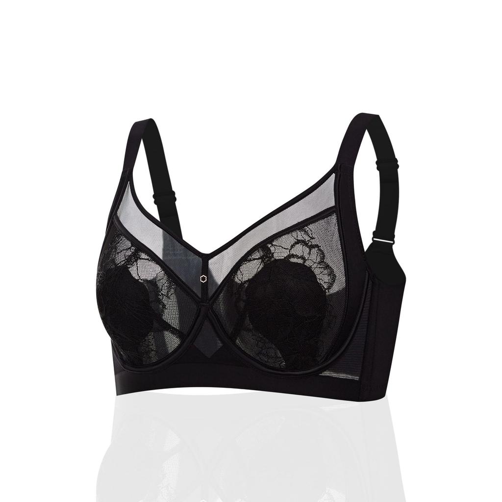 Lace Bra That Makes Large Breasts Appear Smaller with Soft Underwire To Support and Prevent Sagging