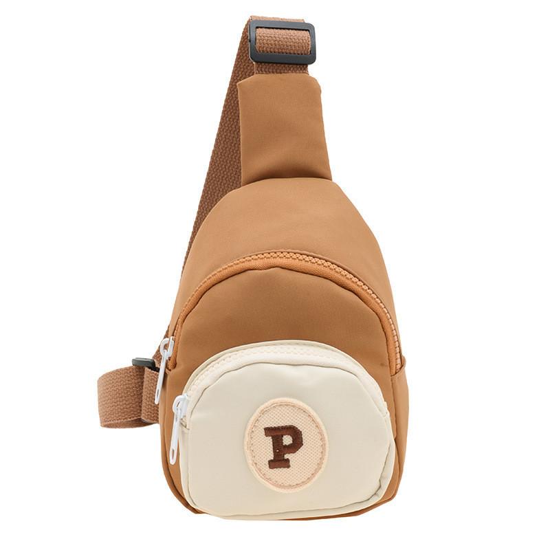 Trendy Nylon Children's Sling Bag With Colorful Letter Prints For Boys And Girls