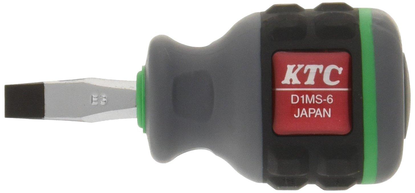 

Kyoto Tool Resin Handle Stubby Flathead D1MS6 (KTC) Screwdriver, 6mm,