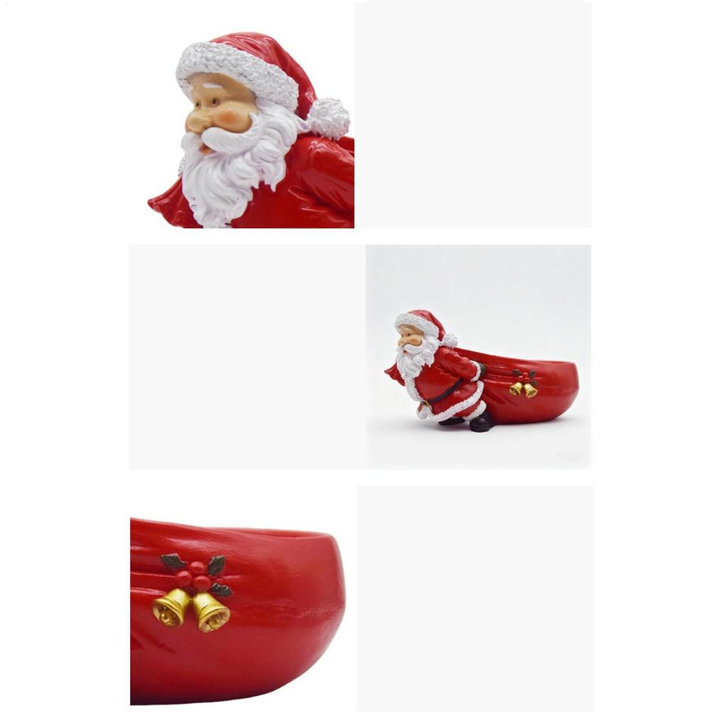 Christmas Resin Santa Statues Fun Resin Bag Shape Party Supplies With Bell Christmas Santa Claus Decor For Birthday Party