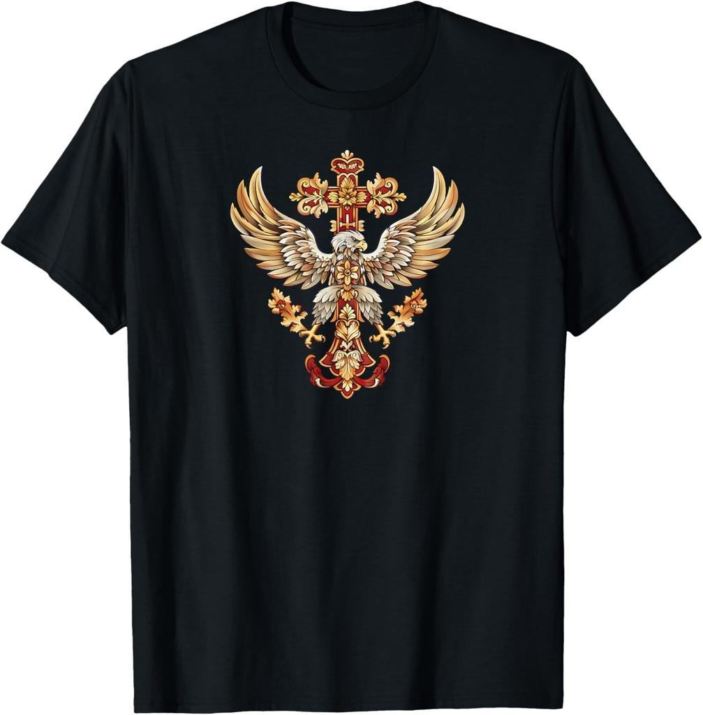 NEW LIMITED Orthodox Cross, Eagle, Bold Text Design Orthodox Tee Shirt