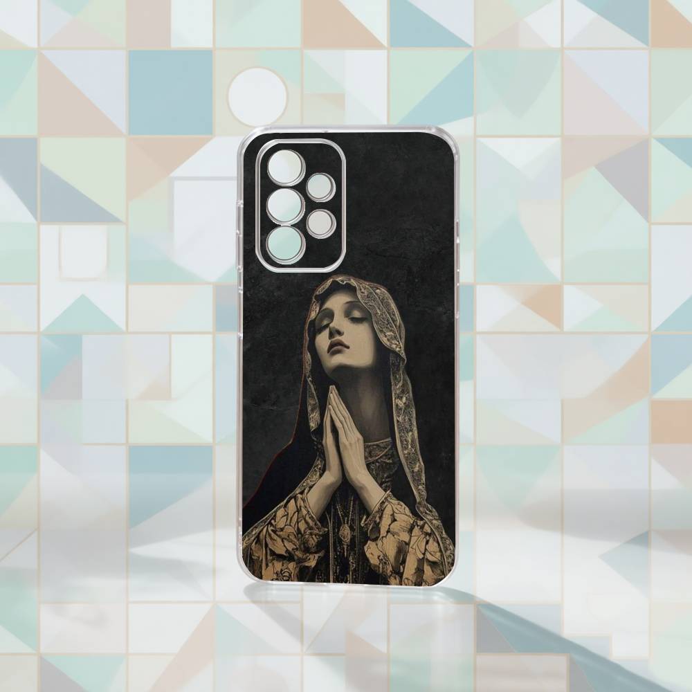 V-Virgen Mary Virgin Phone Case For Samsung S25,S24,S21,S22,S23,S30,Ultra,S20,Plus,Fe Transparent Cover