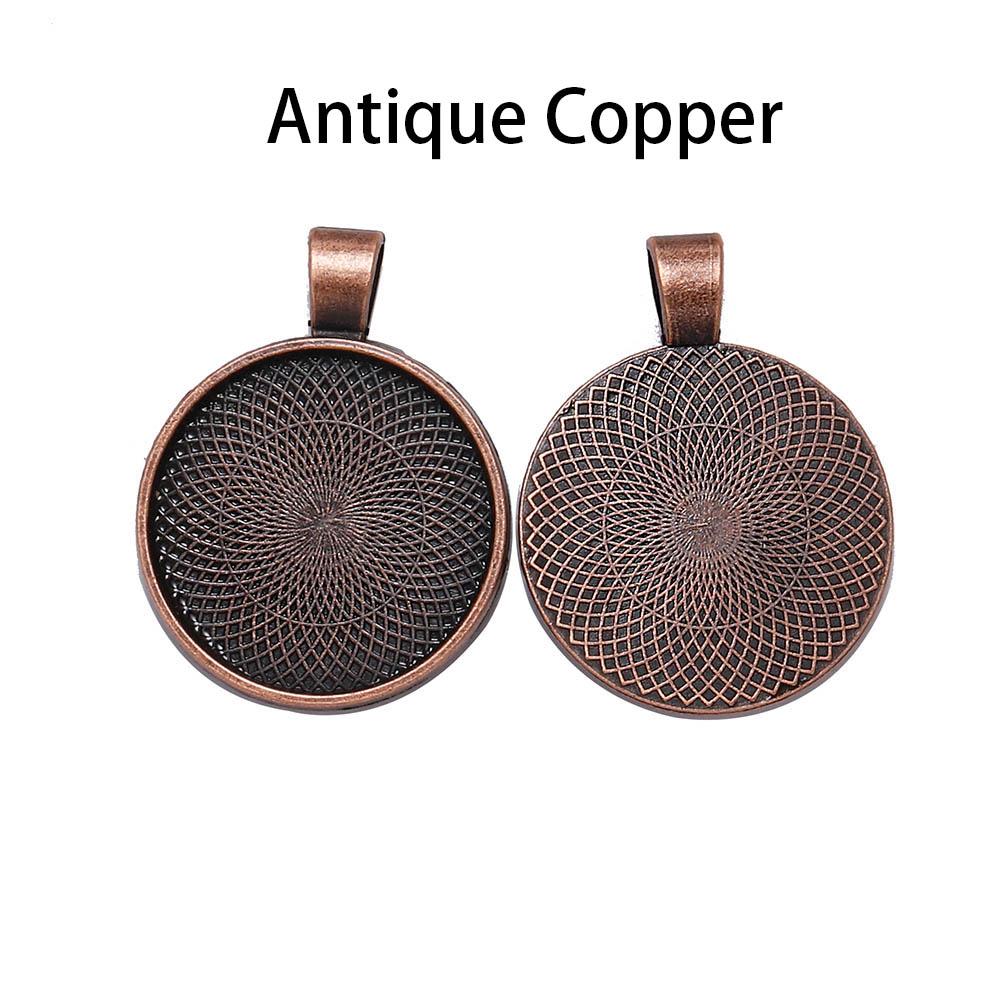 10pcs/lot 25 mm Cabochon Base Tray Bezels Blank  Gold Necklace Pendant Setting Cabochon Base For Jewelry Making Supplies