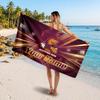 Brisbane Broncos Customized Name Text Beach Towel, Soft Absorbent Towel Beach Pool Travel Personal Gift