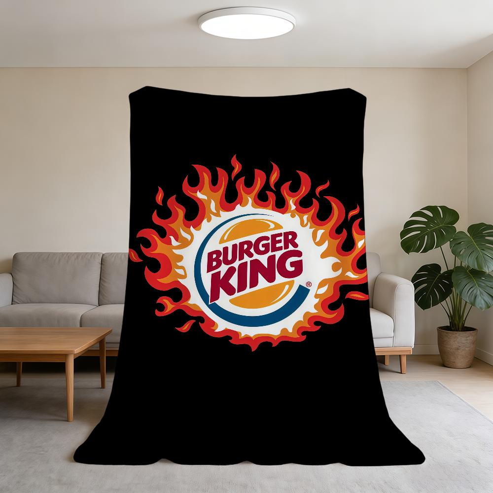 

K-King-ES Blanket Super Warm Logo Comfortable Plush Throw Blanket Child Home Sofa Bedroom B-Burger Gift 75x90cm