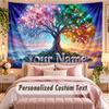 Baum des Lebens (261) Themen-Wandteppich, individuell mit Namen und Text, personalisierter Hänge-Wandteppich für Schlafzimmer, Wohnzimmer-Dekoration