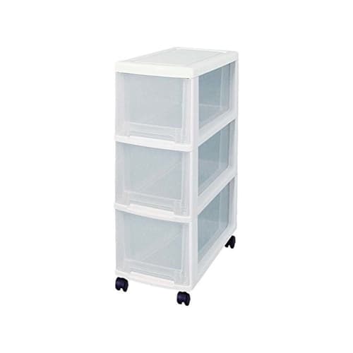 Tenma Küchenschrank schmal, Weiß, 3 Etagen, 22cm breit x 43cm tief x 69cm hoch