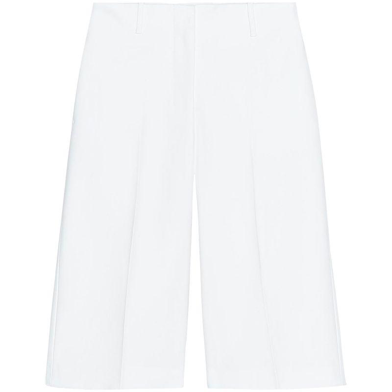 

Zaprha 2025 New Arrival Cotton Long Casual Shorts Women s Outer Straight-leg Loose Cropped Pants 3483303 Ground White L