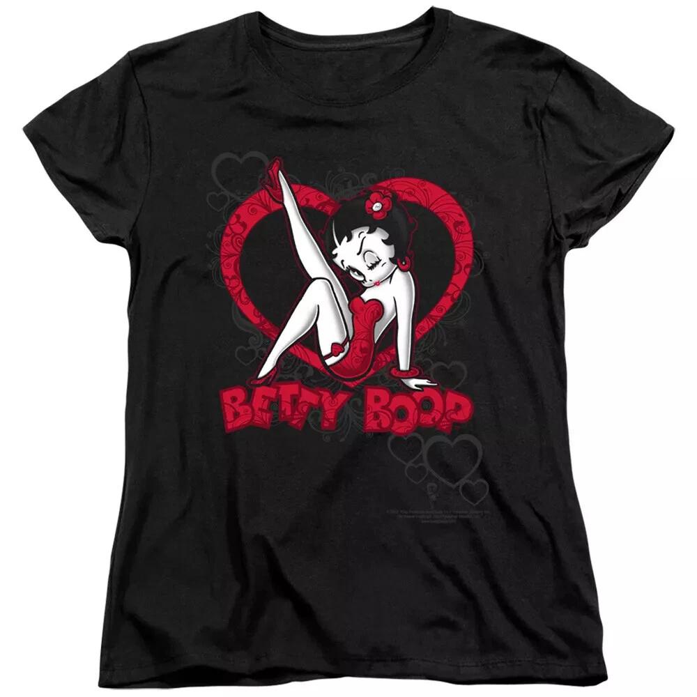 Женская футболка Betty Boop  Scrolling Hearts M