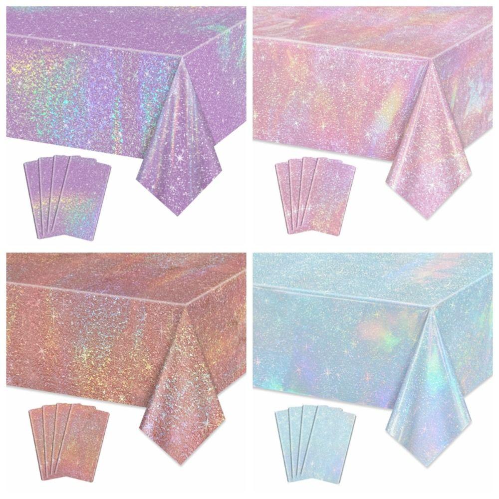 Shiny Disposale Tablecloth Aluminum Film Party Decoration  Birthday Wedding Party Supplies