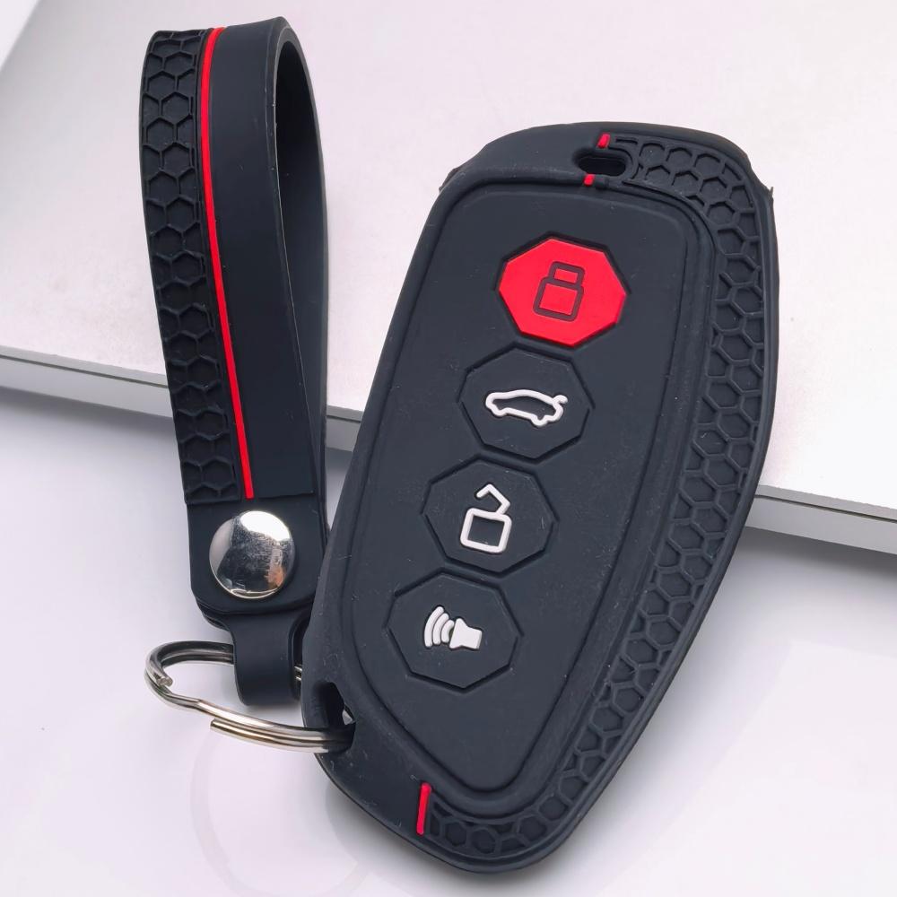 Key Fob Cover for Haval H6 Jolion Dargo M6 with Keychain Anti-Scratch Surface Shockproof Structure Soft Grip Texture Easy Install Design