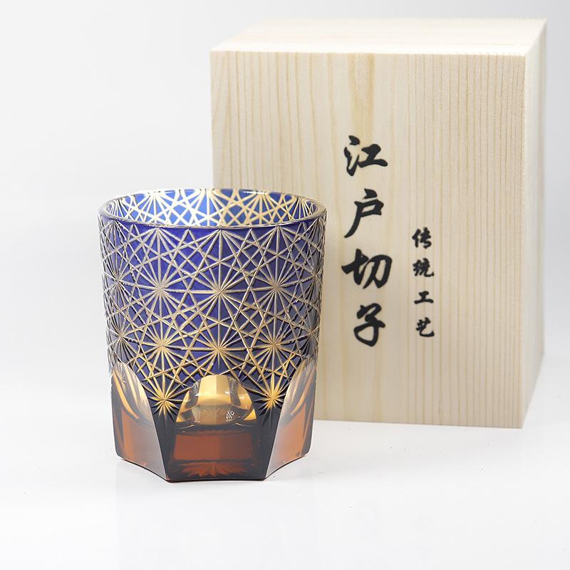 Кристальная рюмка для виски Jinzhi Edo cut в японском стиле, ручной работы, иностранный бокал для вина, ромашка, нишевый