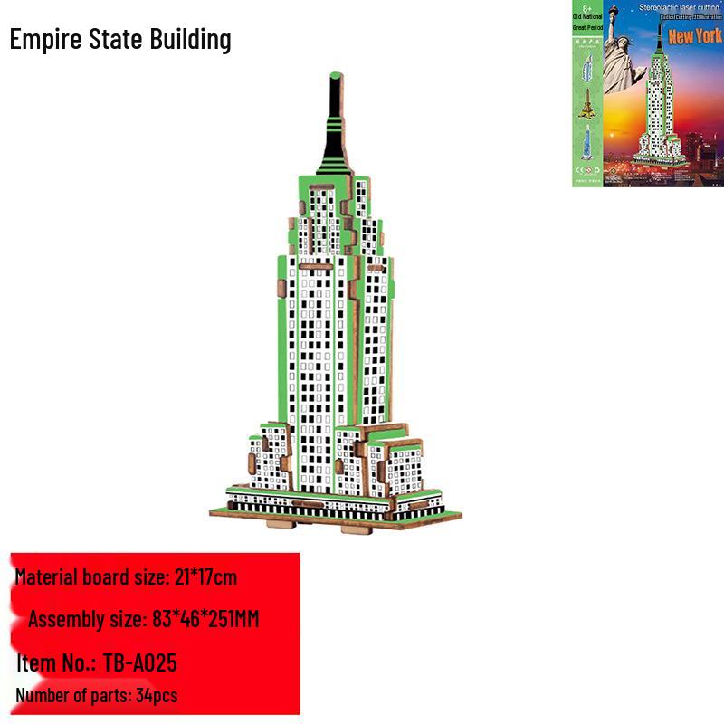 2021 New Wooden 3D Jigsaw Puzzle: DIY Creative Model for Children's Education