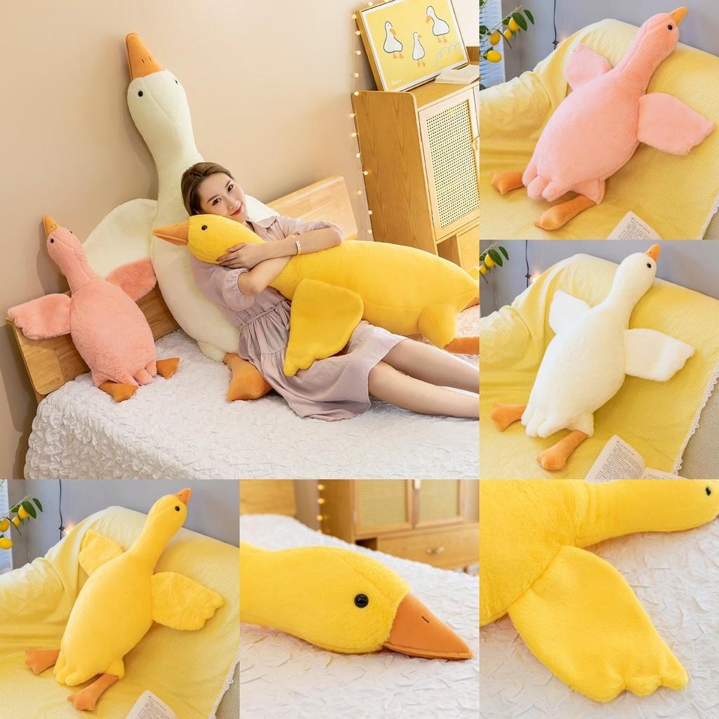 Funny Goose Plush Toy With Rabbit Fur Soft Stuffed Animal For Girls Gift Special Characters Included