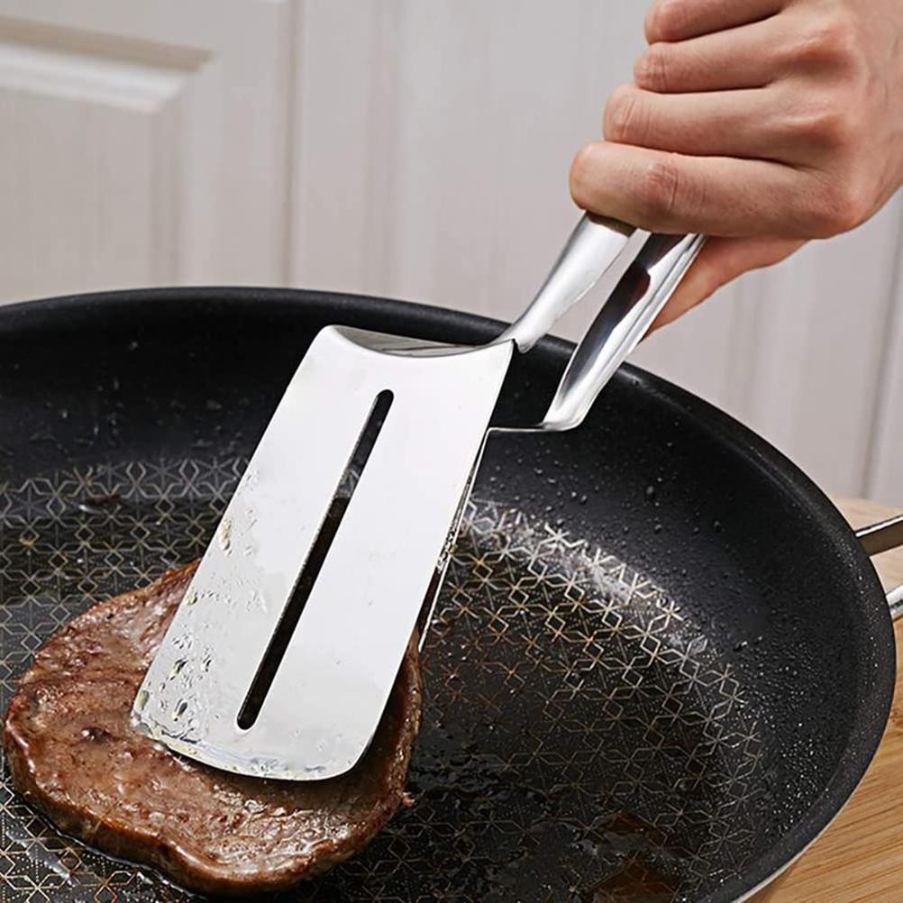Double Sided Shovel Clip Stainless Steel Shovel for Frying Fish Flip Fish Multi Function Steak Clip