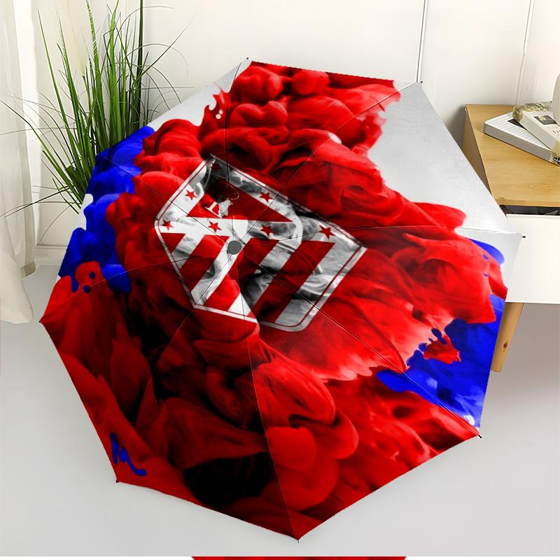 football club Print Automatic Open Close Umbrella, Portable Foldable Umbrella, for Outdoor Commute Camping Trip, Ideal Birthday Gift