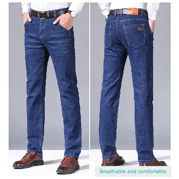 Dicke Herrenjeans für Herbst und Winter, hochwertige, verschleißfeste Hosen mit geradem Bein, trendige und vielseitige Freizeithosen für Herren im Großhandel