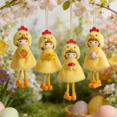 Dekoration Requisiten Gelbes Huhn Ostern Niedliches Design Hängende Dekoration Hängende Ornamente Figur Baum Anhänger Frühling Ostern