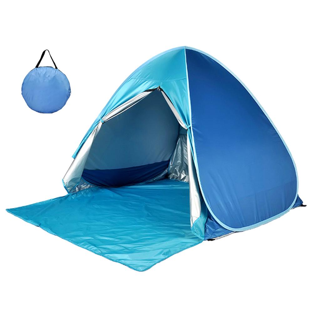 Quick Automatic Opening Beach Tent Sun Shelter UV-protective Tent Shade Lightwight Pop Up Beach Tent For Outdoor Camping Fishing