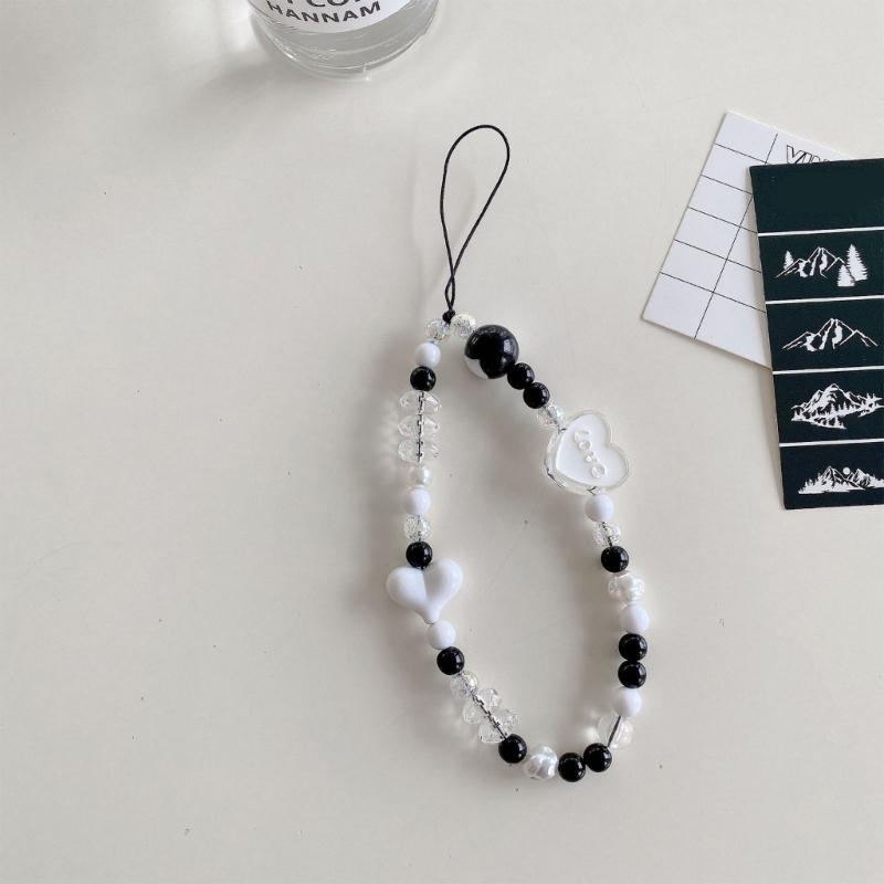 Elegant Handmade Beaded Keychain Pendant Mobile Phone Chain Strap Fashion Cellphone Rope Women Telephone Lanyard Jewelry