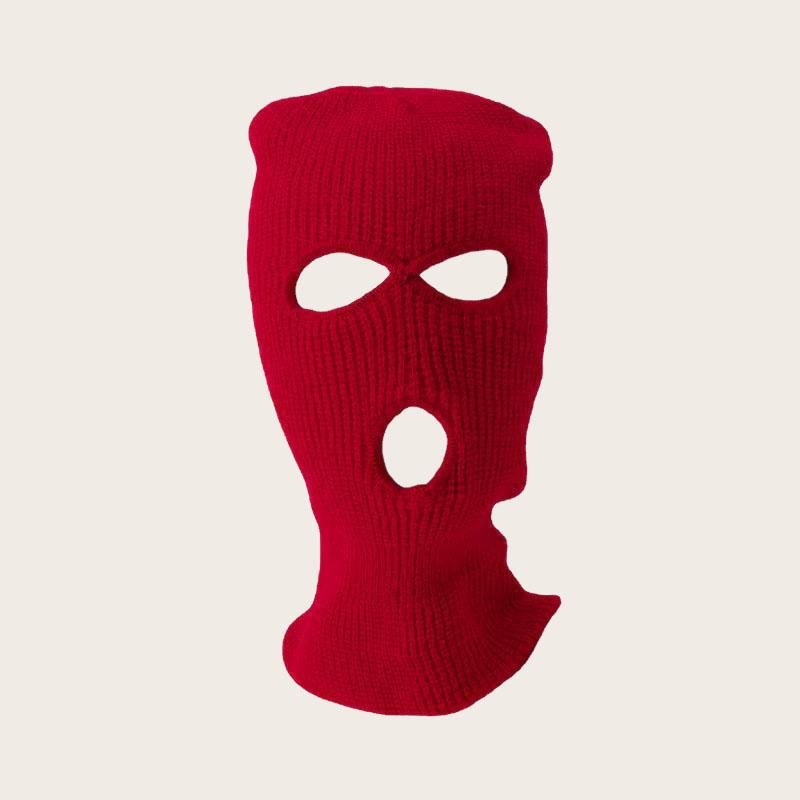 2026 New Black White 3 Hole Full Face Ski Mask Balaclava for Men Women Army Tactical CS Windproof Knit Beanies Winter Warm Caps