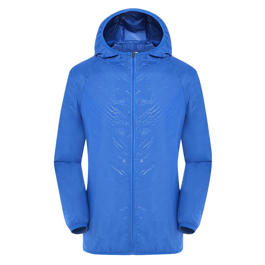 Unisex Solid Color Waterproof Sunscreen Packable Ultralight Windbreaker