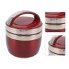 1.5L Vacuum Lunch Box 304 Stainless Steel Insulated Food Container Portable Bento Box for Student Office Worker Red