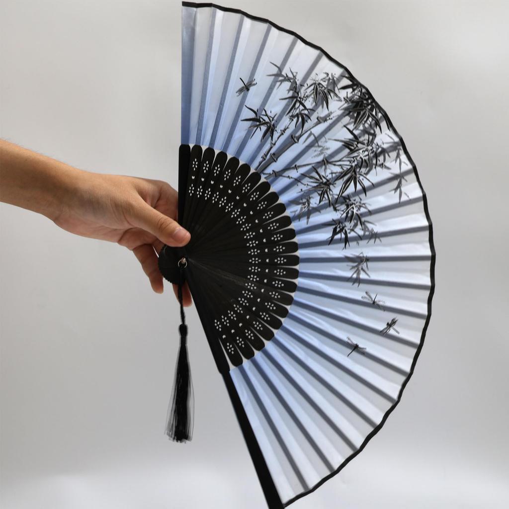 Folding Japanese for Festivals and Fireworks Japanese Beautiful Bamboo [DERAYEE] Fan, Bamboo, Style, Summer, Stylish, Handheld, Displays, Accessory,