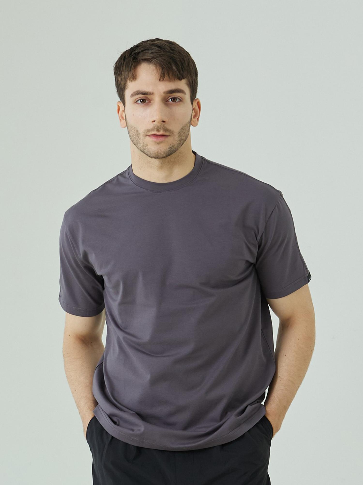 Ervino Spandex Muscle Fit Short Sleeve T-Shirt [Charcoal] 2Xl