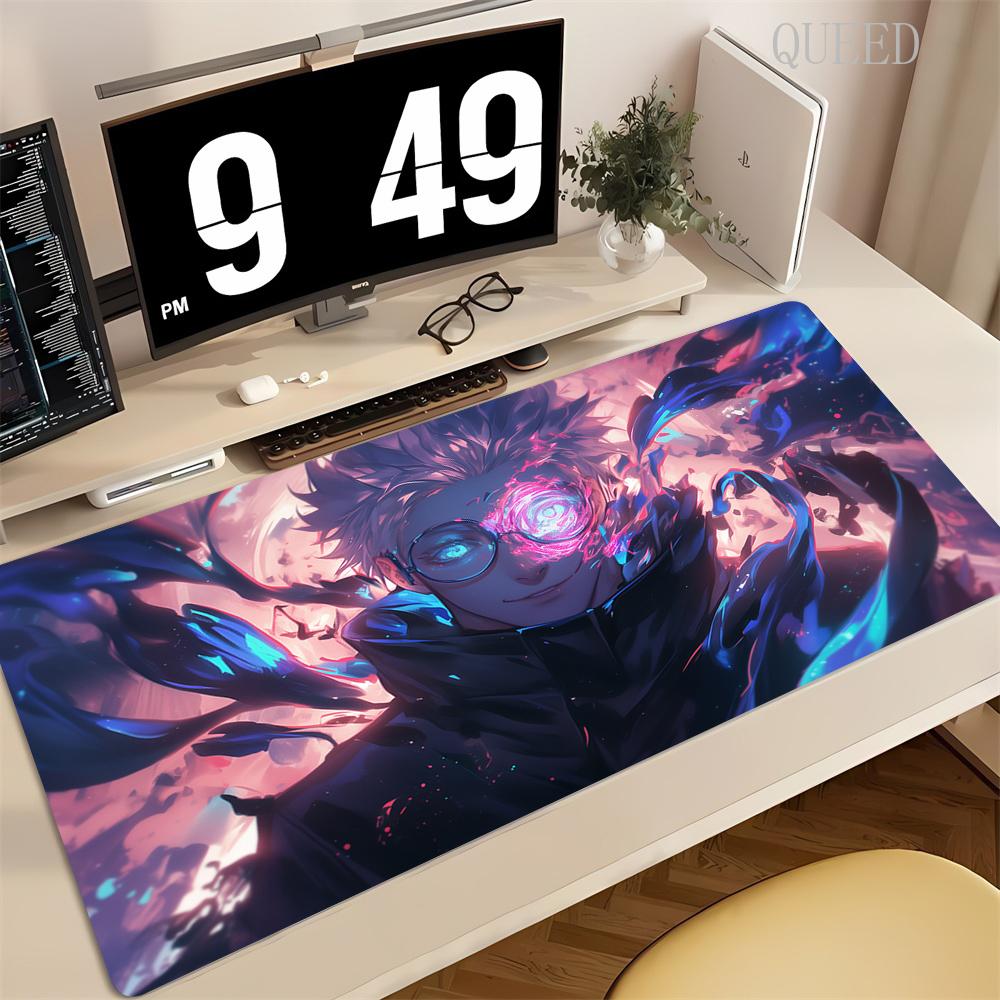 Tappetino per Mouse Grande 90x40CM Nero Anime Jujutsu Kaisen Ryomen Sukuna Tappetini Mouse XXL Accessori Gaming per PC Computer Tappetino da Scrivania Antiscivolo