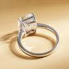4CT Emerald Cut Solitaire Moissanite Ring GRA Certified 8x10mm Lab Diamond Engagement Wedding Bands for Women  CopperJewelry