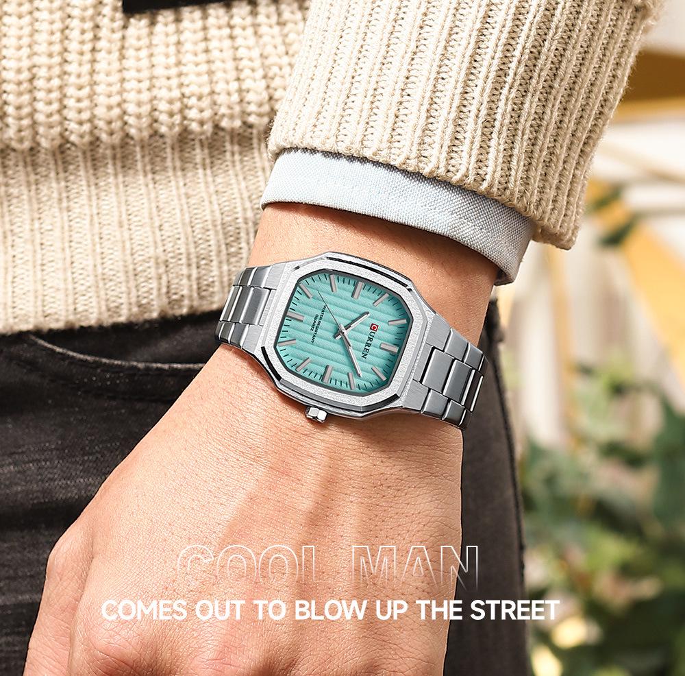 Curren Men's Fashion Steel Band Quartz Business Watch - Model 8458