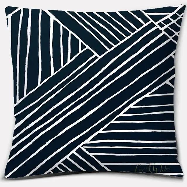 Geometrische Figur Polyester Kissenbezug Kissenbezug Auto Heim Ornamente Sofa Bett Dekoration