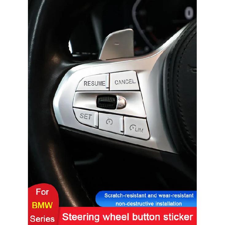 For BMW 3 4 5 series 6GT Z4 X3 X5 X6 X7 G30 F90 G20 G23 G83 G32 G29 G05 G06 2018- Car Steering Wheel Button Cover Stickers
