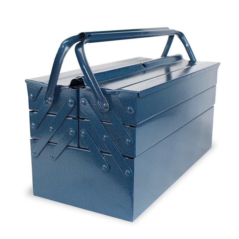 Three-Layer Portable Metal Toolbox