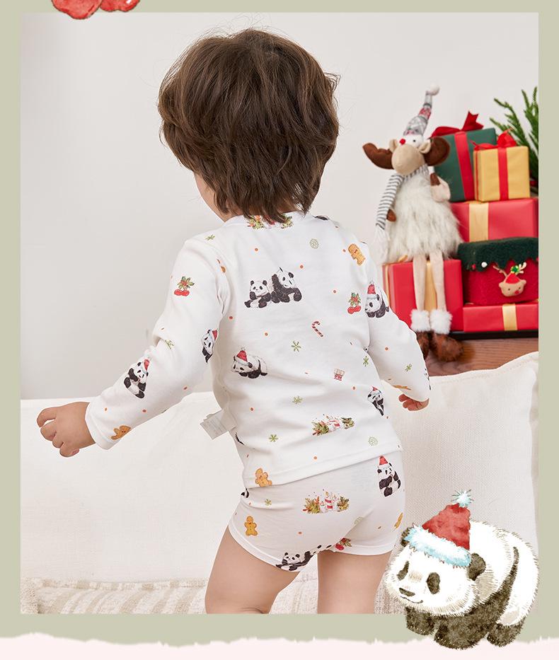 An Dan Christmas Limited Edition Antibacterial Cotton Boxer Briefs for Boys and Girls - 2-Pack