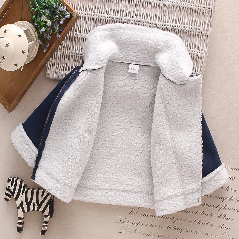 Cappotti in pile per ragazzi e ragazze Cappotti per bambini Abiti autunnali e invernali Cappotto per bambini con risvolto in peluche Vestiti caldi