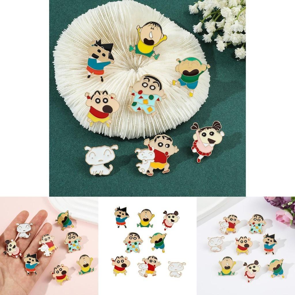Urocza metalowa przypinka Crayon Shin-chan Postać z kreskówki Dodatek do plecaka Hurt