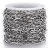 1meter 4mm Stainless Steel Chain Necklace Link Oval Chain Handmade Crafts Accessories Bracelet Chain for Jewelry Making DIY