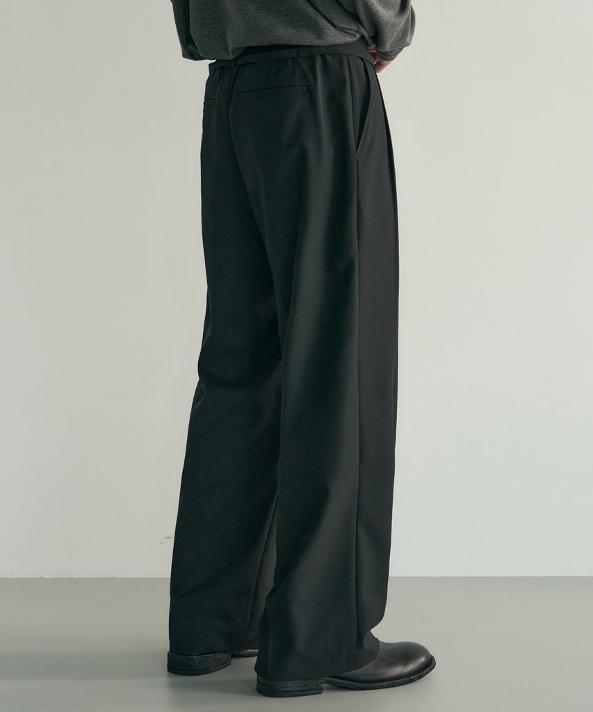 ROTEMBER [Derek X Rotember] Belted Two-Tuck Wide Slacks [ 2 Colors ]