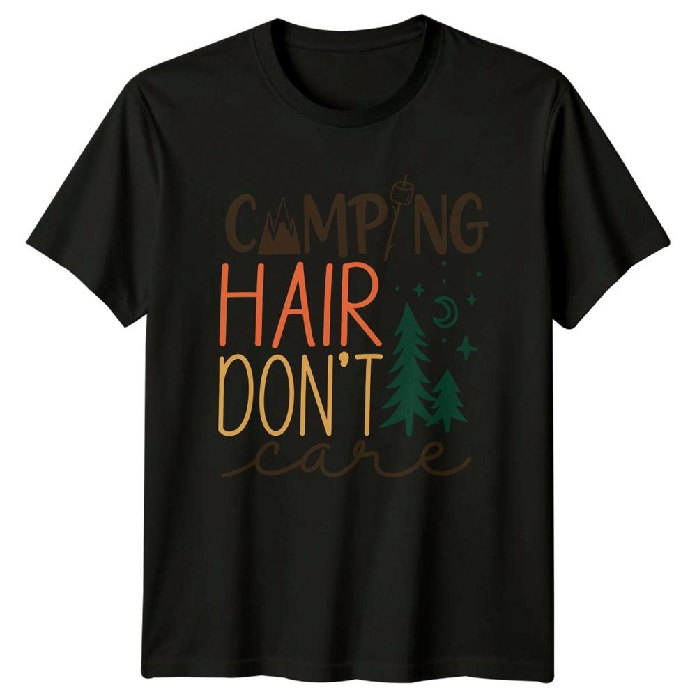 Camping Hair Dont Care TShirt Nature Lover Camping Birthday Gift