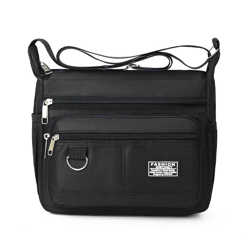 

Men s Large Capacity Nylon Diagonal backpack adjustable shoulder straps, multi-layer casual shoulder bag, suitable for daily commuting travel bag