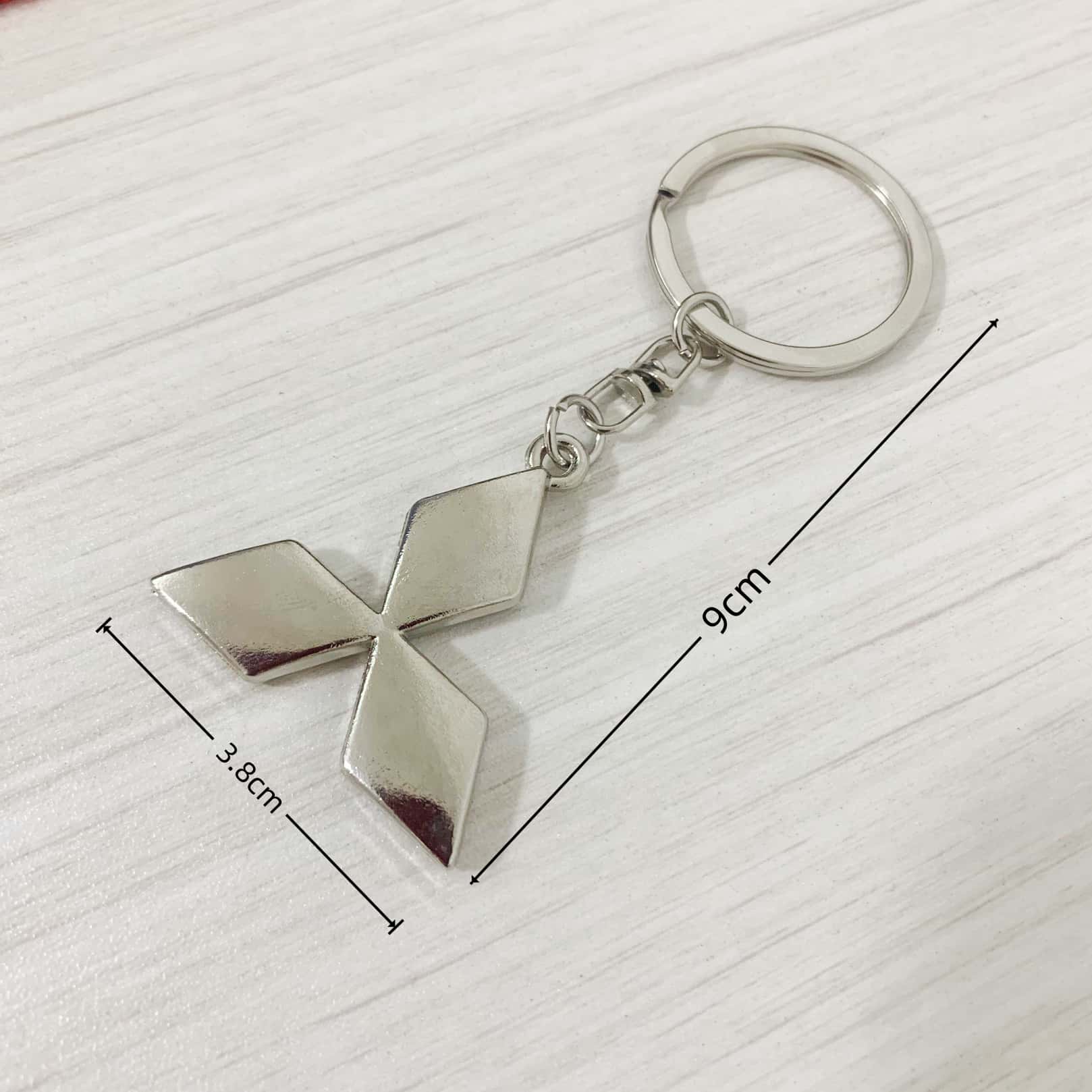 

1X For Mitsubishi Lancer 9 10 Asx Outlander 3 Pajero l200 3D Metal+Leather Car KeyChain Key Ring Chain Auto Styling Accessories Mitsubishi-key Rings