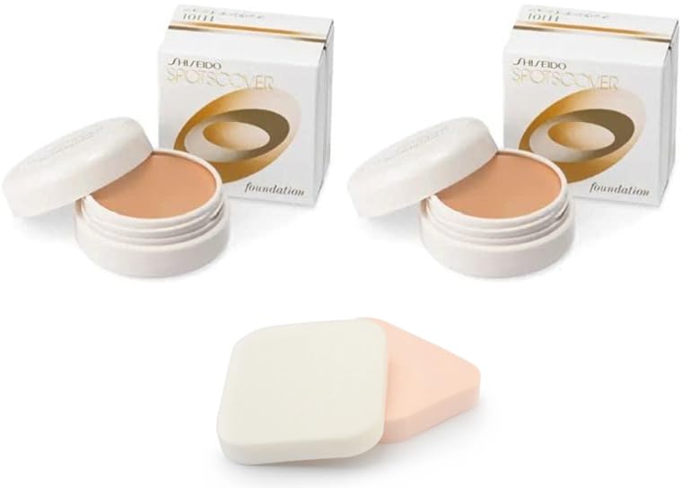

of 2 with 2 original Shiseido Spot Cover Foundation base color [Set puffs] (for areas) #H100 (concealer) [Used] бежевый