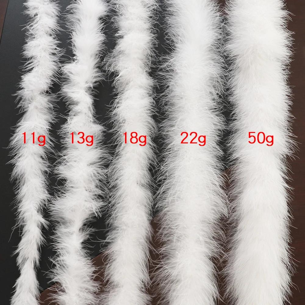 11g-50g Thick Turkey Feathers Boa 2Yards Hairy Fluffy Feather Scarf for Wedding Costumes Party Dresses Sewing Plumas Accessories