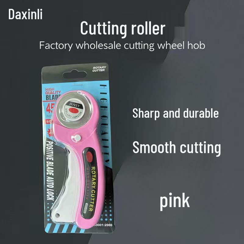 Dual-Blade Rotary Cutter with 45mm & 28mm Blades for Leather and Patchwork - Precision Circle Cutting Knife